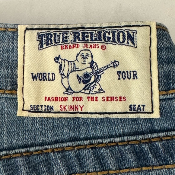 True Religion Size 25 Rust Brown Big T BPQL COASTL SNSE Low Rise Skinny Jeans - Picture 9 of 13